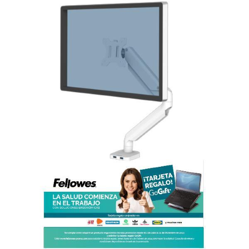 FELLOWES BRACCIO MONITOR SINGOLO PLATINUM